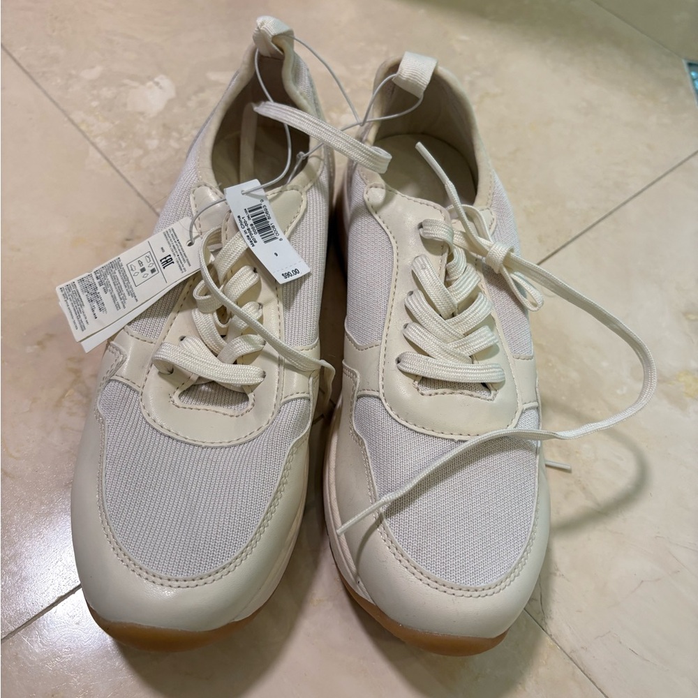 Women's Cream Sneakers